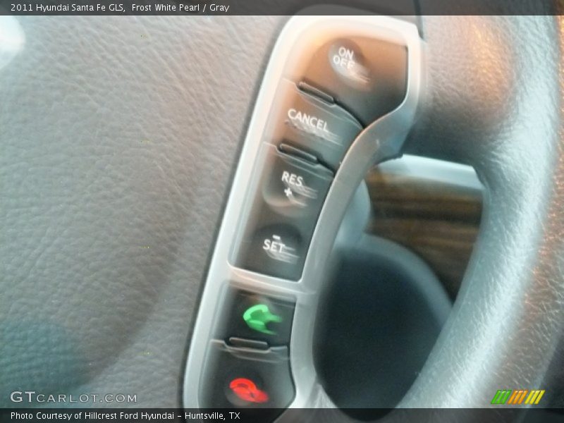 Frost White Pearl / Gray 2011 Hyundai Santa Fe GLS