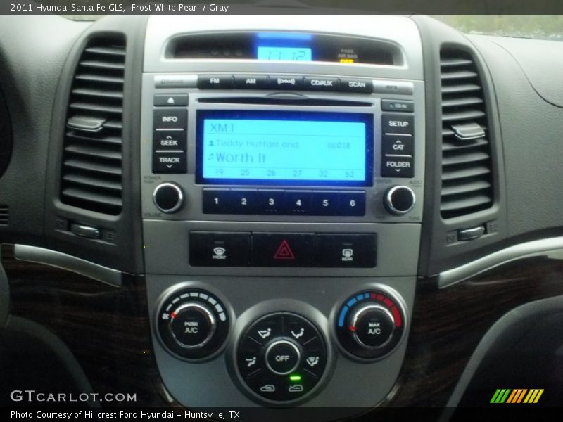 Frost White Pearl / Gray 2011 Hyundai Santa Fe GLS