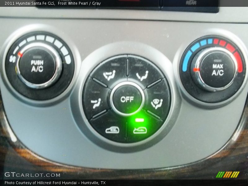 Frost White Pearl / Gray 2011 Hyundai Santa Fe GLS