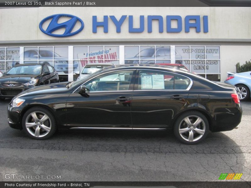 Black Sapphire Pearl / Black 2007 Lexus GS 350