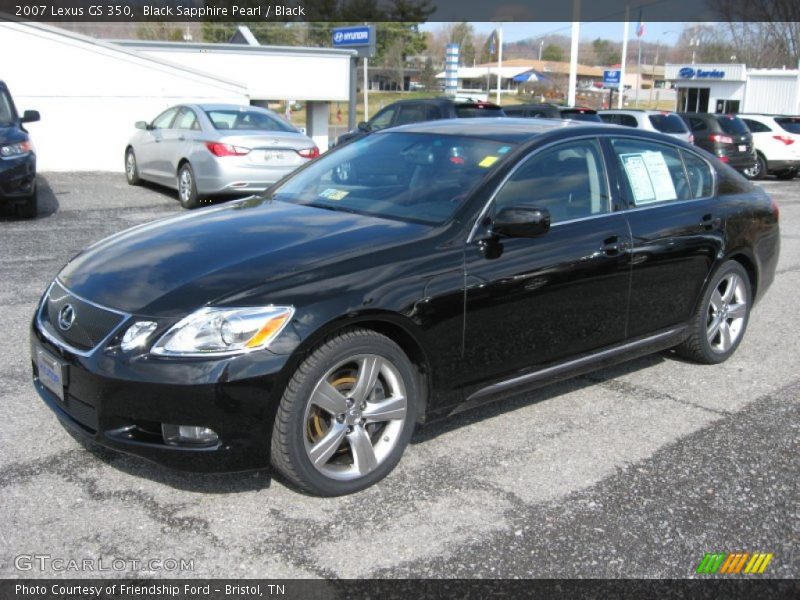 Black Sapphire Pearl / Black 2007 Lexus GS 350