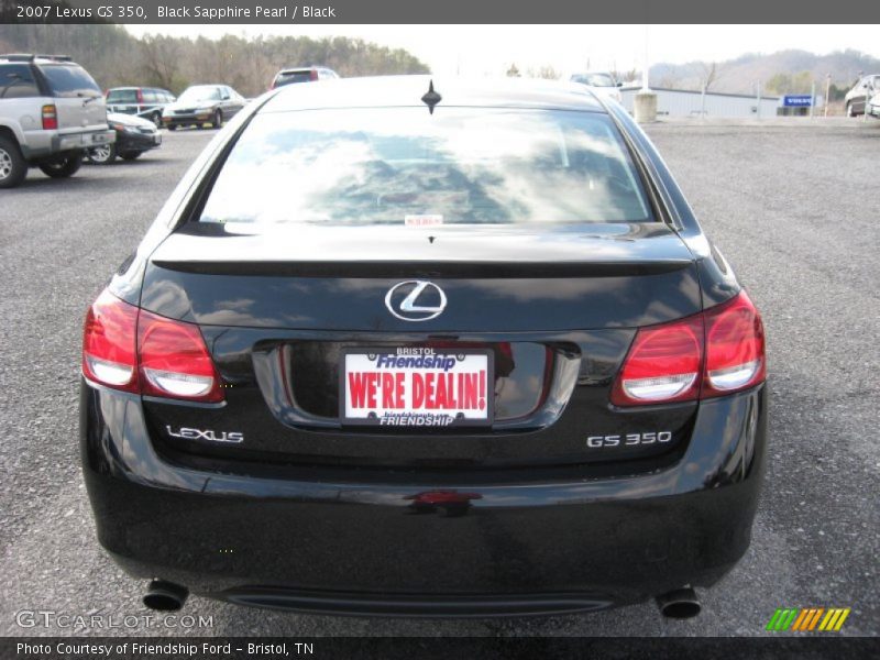 Black Sapphire Pearl / Black 2007 Lexus GS 350