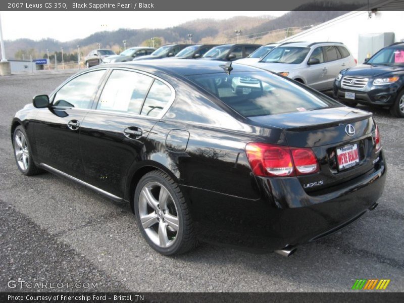 Black Sapphire Pearl / Black 2007 Lexus GS 350
