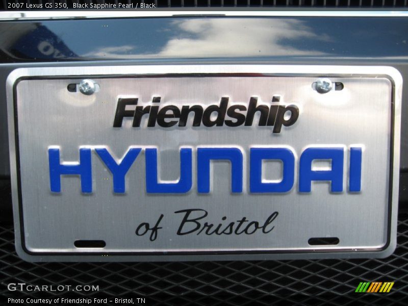 Black Sapphire Pearl / Black 2007 Lexus GS 350