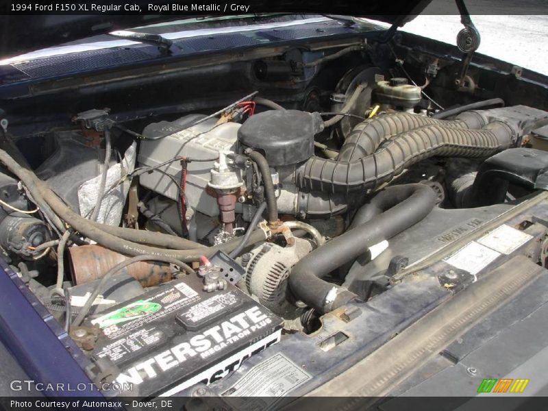 Royal Blue Metallic / Grey 1994 Ford F150 XL Regular Cab