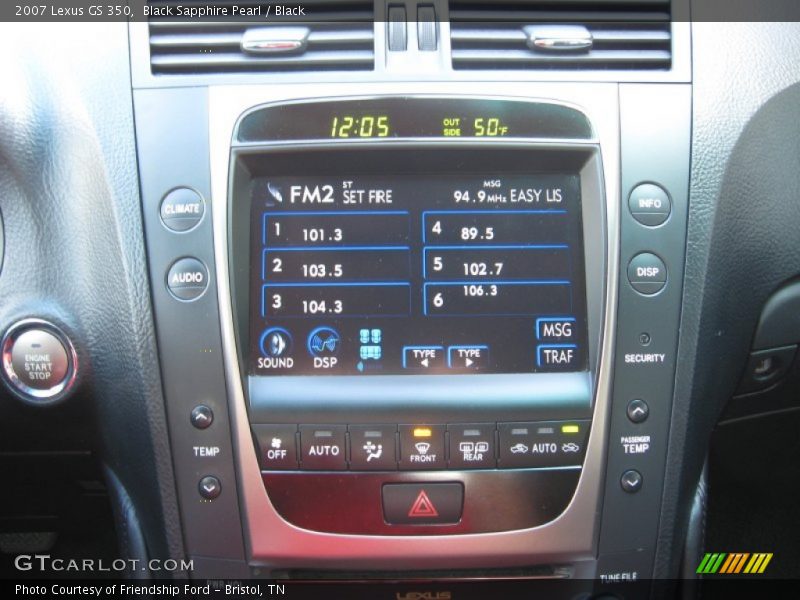 Black Sapphire Pearl / Black 2007 Lexus GS 350