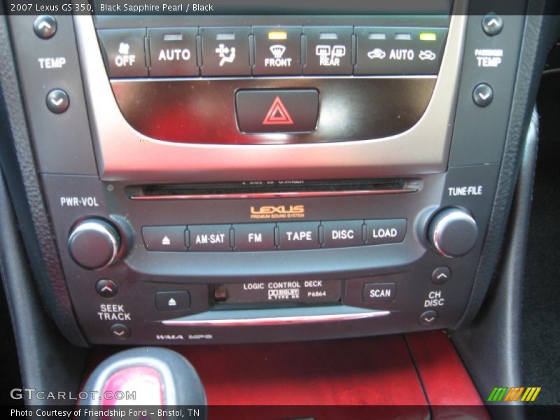 Black Sapphire Pearl / Black 2007 Lexus GS 350