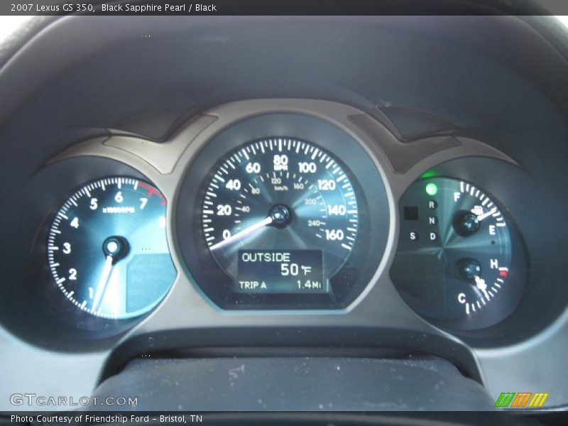 Black Sapphire Pearl / Black 2007 Lexus GS 350