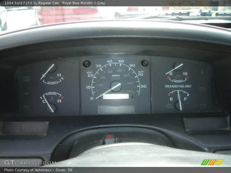 Royal Blue Metallic / Grey 1994 Ford F150 XL Regular Cab