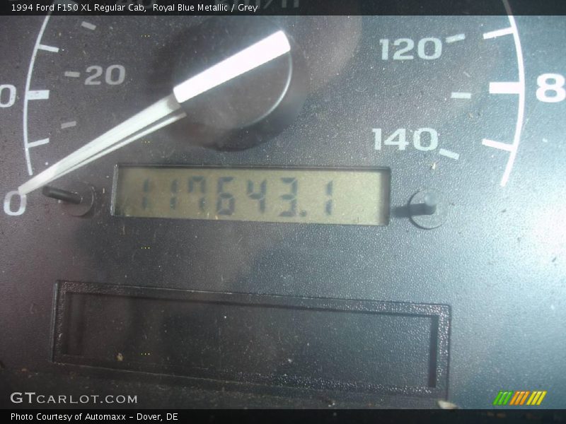 Royal Blue Metallic / Grey 1994 Ford F150 XL Regular Cab