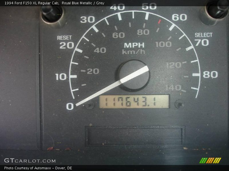 Royal Blue Metallic / Grey 1994 Ford F150 XL Regular Cab