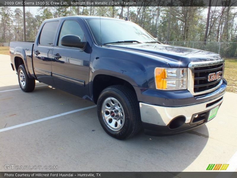 Midnight Blue Metallic / Dark Titanium 2009 GMC Sierra 1500 SL Crew Cab