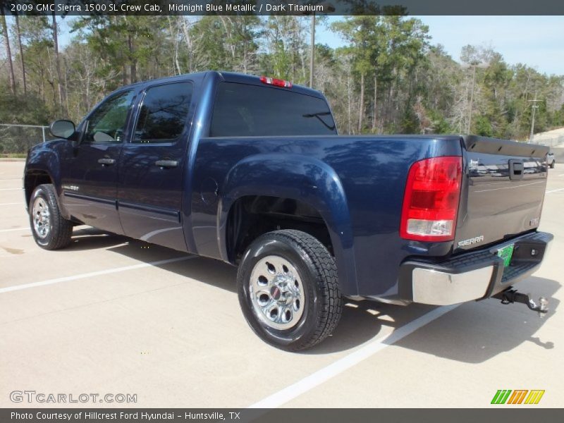 Midnight Blue Metallic / Dark Titanium 2009 GMC Sierra 1500 SL Crew Cab