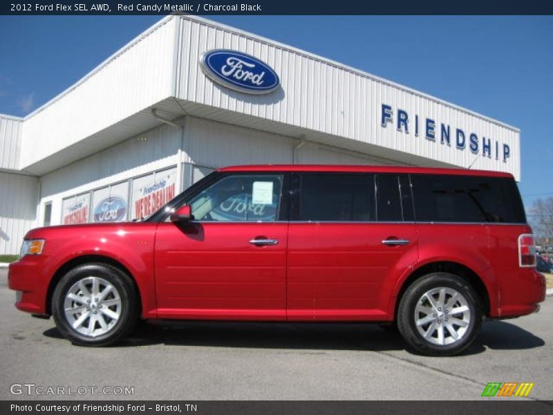 Red Candy Metallic / Charcoal Black 2012 Ford Flex SEL AWD