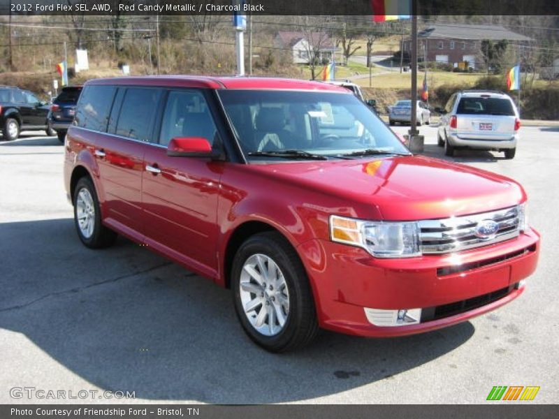 Red Candy Metallic / Charcoal Black 2012 Ford Flex SEL AWD