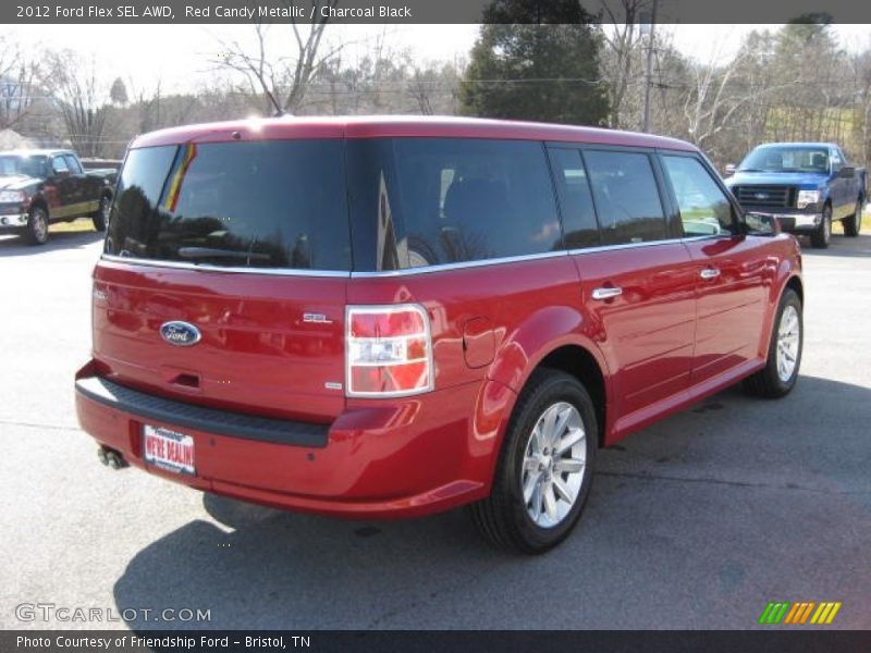 Red Candy Metallic / Charcoal Black 2012 Ford Flex SEL AWD