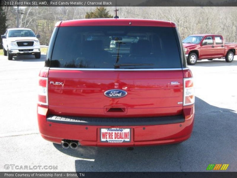 Red Candy Metallic / Charcoal Black 2012 Ford Flex SEL AWD