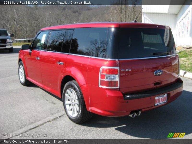 Red Candy Metallic / Charcoal Black 2012 Ford Flex SEL AWD