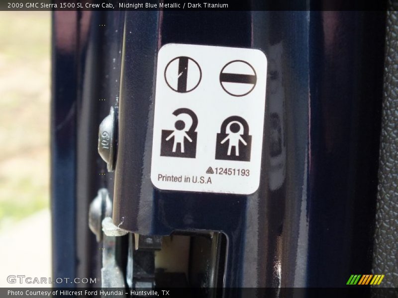 Midnight Blue Metallic / Dark Titanium 2009 GMC Sierra 1500 SL Crew Cab