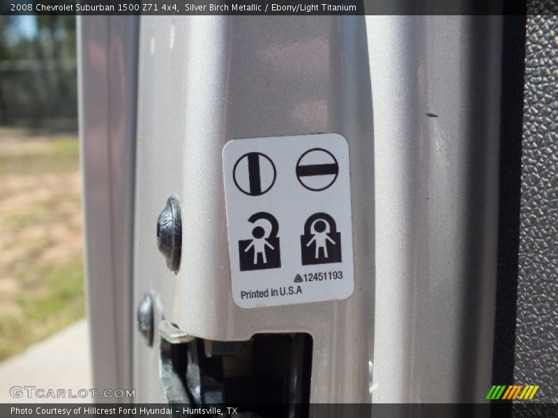 Silver Birch Metallic / Ebony/Light Titanium 2008 Chevrolet Suburban 1500 Z71 4x4