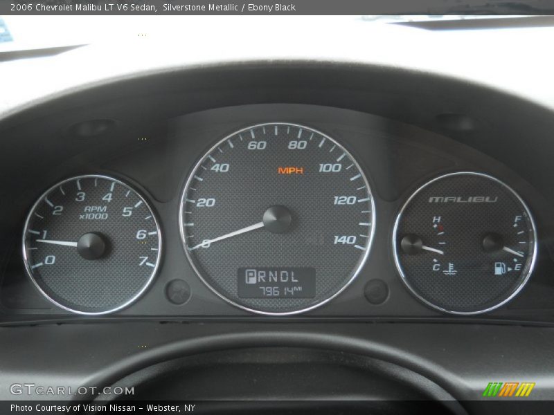 Silverstone Metallic / Ebony Black 2006 Chevrolet Malibu LT V6 Sedan