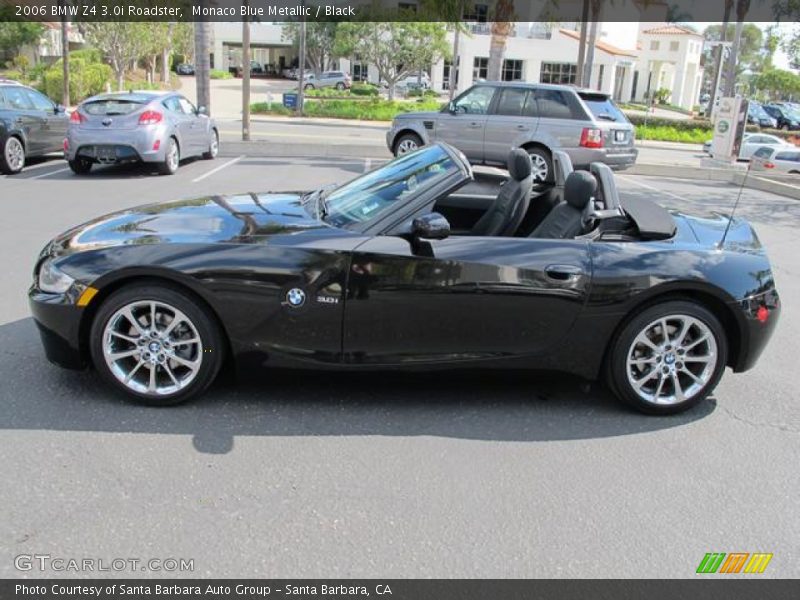 Monaco Blue Metallic / Black 2006 BMW Z4 3.0i Roadster