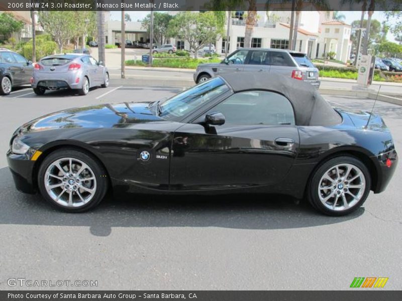 Monaco Blue Metallic / Black 2006 BMW Z4 3.0i Roadster