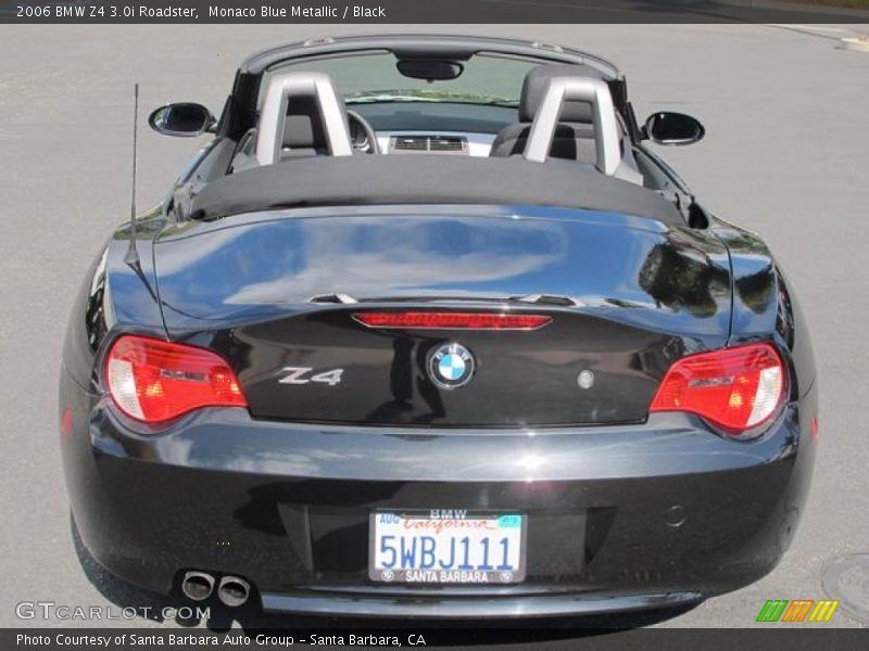 Monaco Blue Metallic / Black 2006 BMW Z4 3.0i Roadster