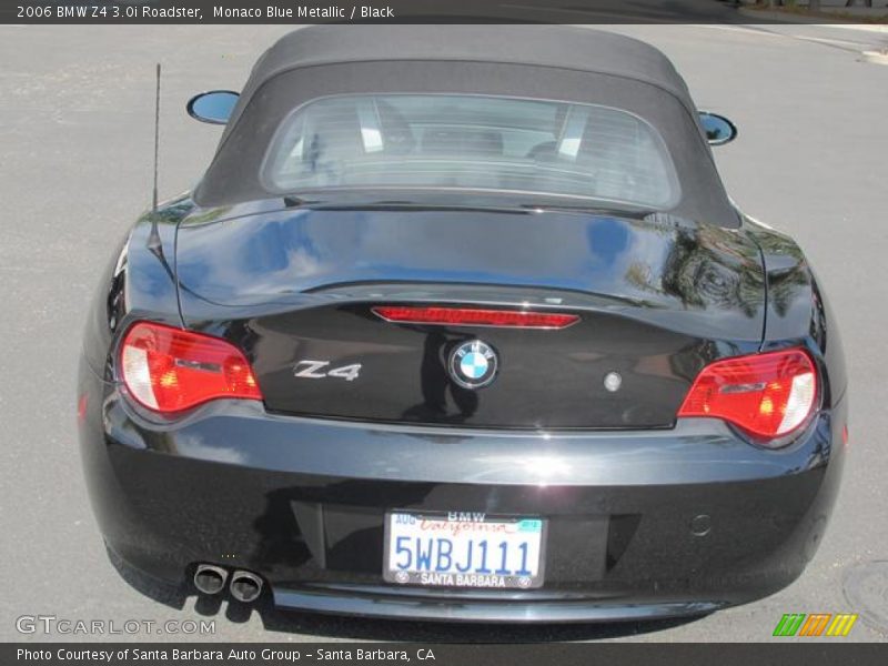 Monaco Blue Metallic / Black 2006 BMW Z4 3.0i Roadster