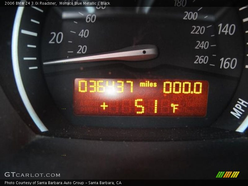 Monaco Blue Metallic / Black 2006 BMW Z4 3.0i Roadster