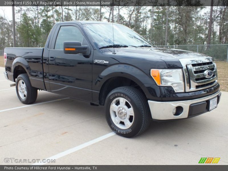 Black / Stone/Medium Stone 2009 Ford F150 XLT Regular Cab