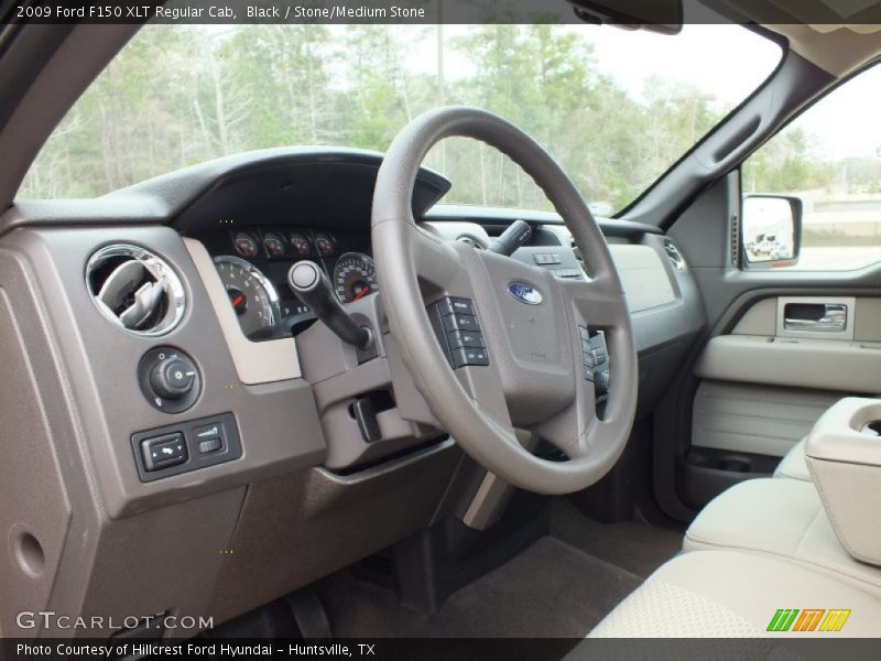 Black / Stone/Medium Stone 2009 Ford F150 XLT Regular Cab