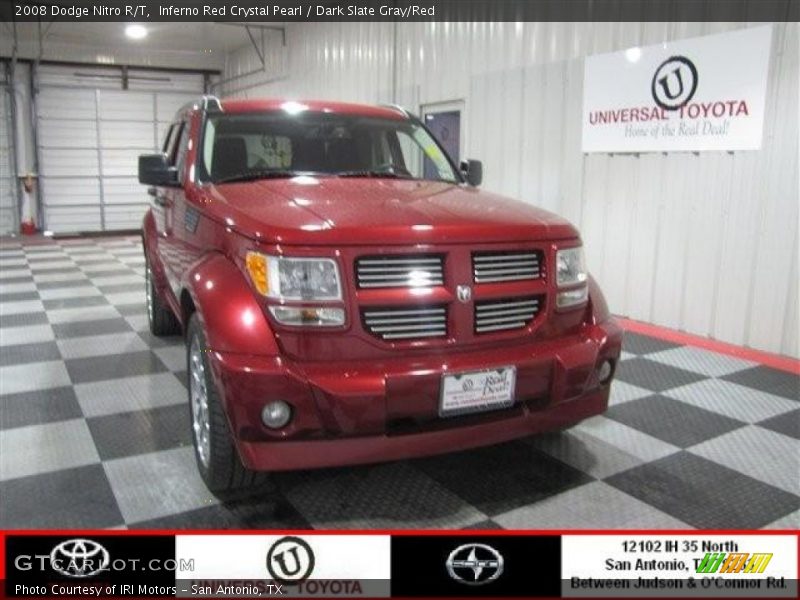 Inferno Red Crystal Pearl / Dark Slate Gray/Red 2008 Dodge Nitro R/T
