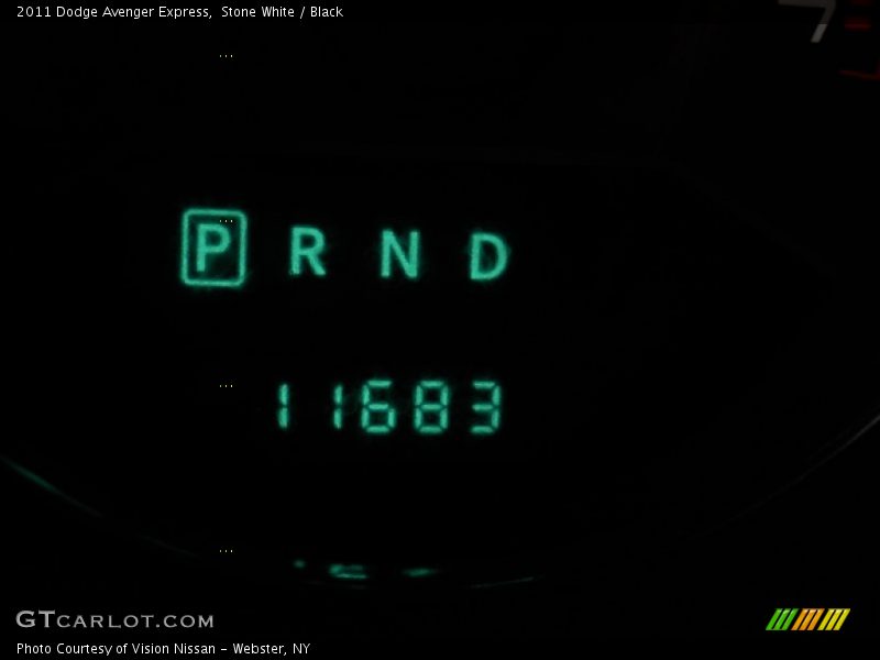 Stone White / Black 2011 Dodge Avenger Express