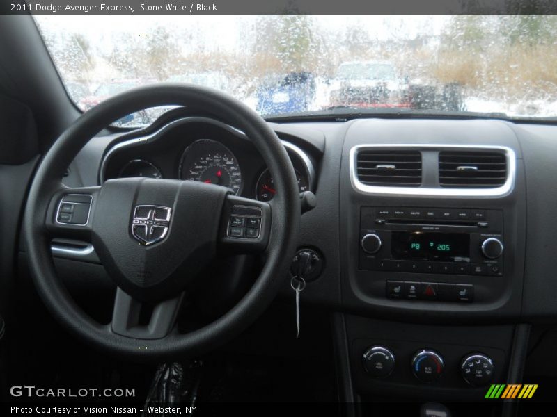 Stone White / Black 2011 Dodge Avenger Express