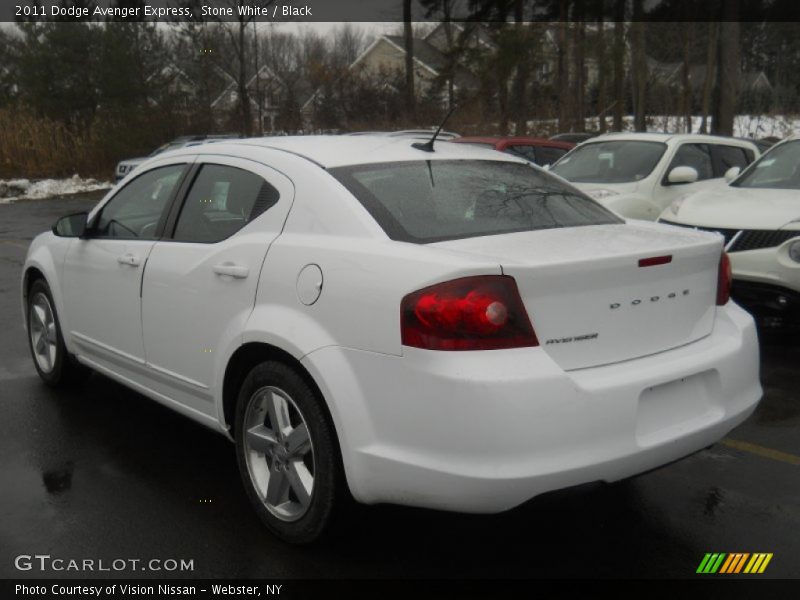 Stone White / Black 2011 Dodge Avenger Express