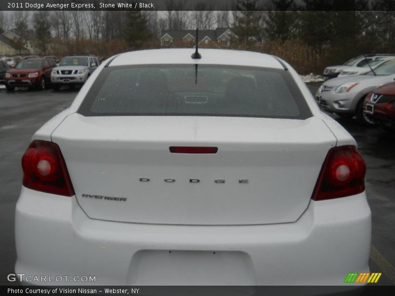 Stone White / Black 2011 Dodge Avenger Express