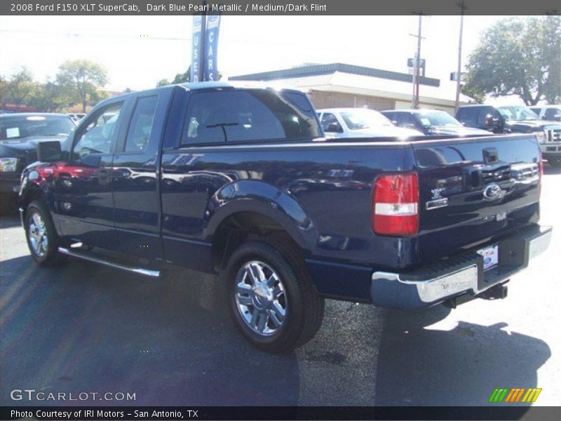 Dark Blue Pearl Metallic / Medium/Dark Flint 2008 Ford F150 XLT SuperCab