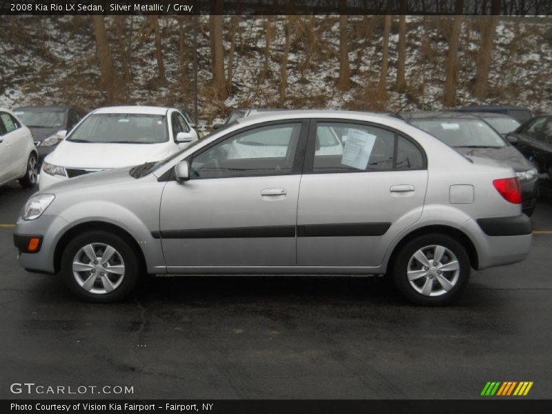 Silver Metallic / Gray 2008 Kia Rio LX Sedan