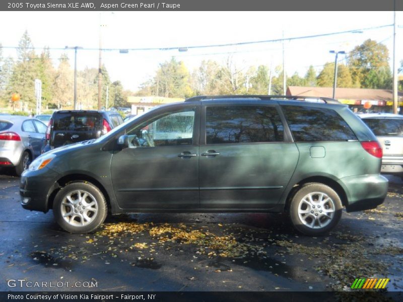 Aspen Green Pearl / Taupe 2005 Toyota Sienna XLE AWD