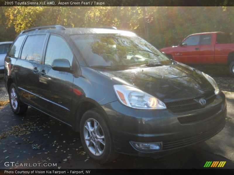 Aspen Green Pearl / Taupe 2005 Toyota Sienna XLE AWD