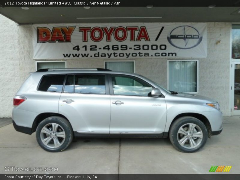 Classic Silver Metallic / Ash 2012 Toyota Highlander Limited 4WD