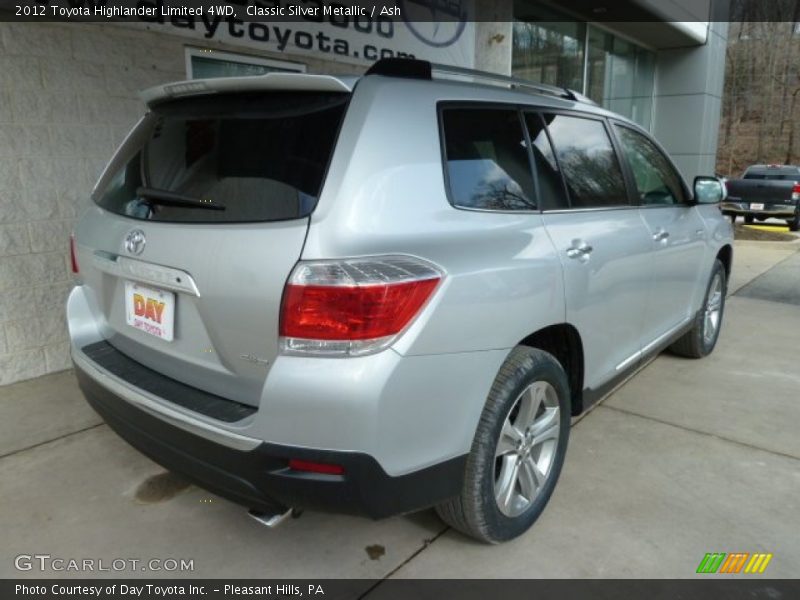 Classic Silver Metallic / Ash 2012 Toyota Highlander Limited 4WD