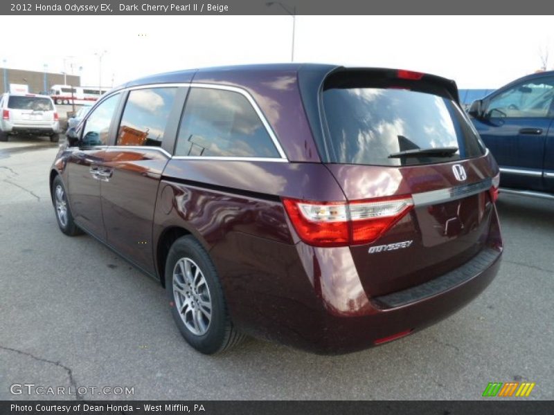 Dark Cherry Pearl II / Beige 2012 Honda Odyssey EX