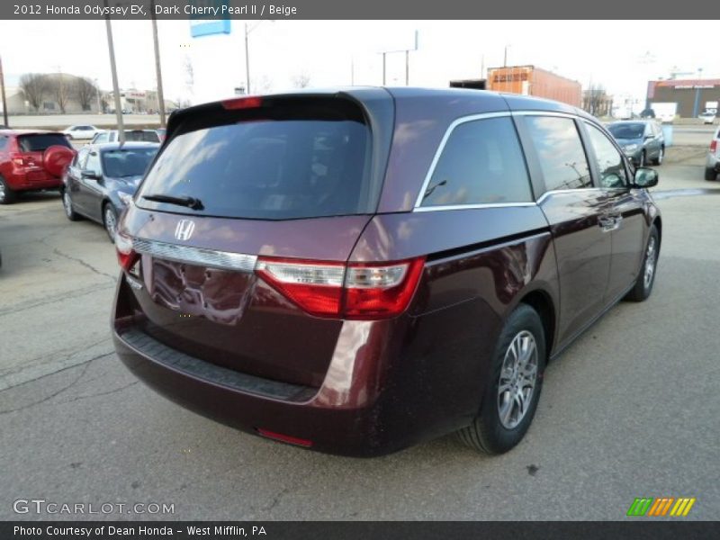 Dark Cherry Pearl II / Beige 2012 Honda Odyssey EX