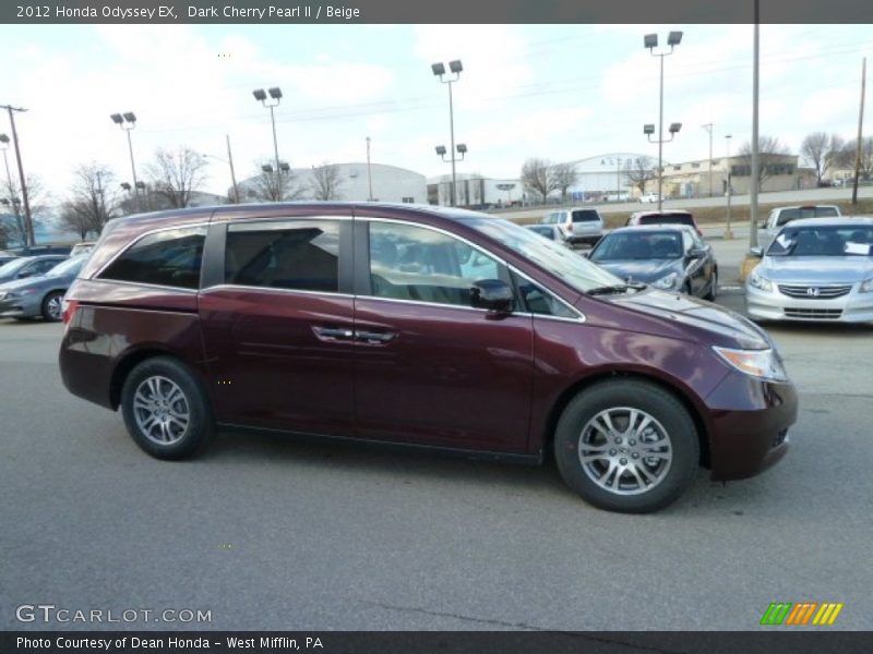 Dark Cherry Pearl II / Beige 2012 Honda Odyssey EX