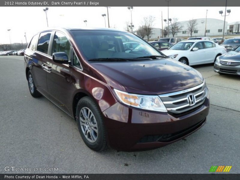 Dark Cherry Pearl II / Beige 2012 Honda Odyssey EX