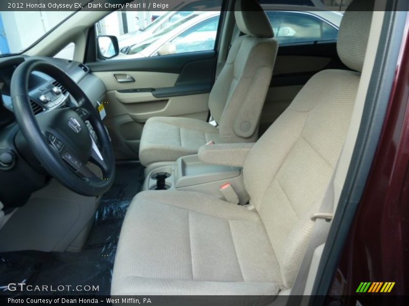 Dark Cherry Pearl II / Beige 2012 Honda Odyssey EX