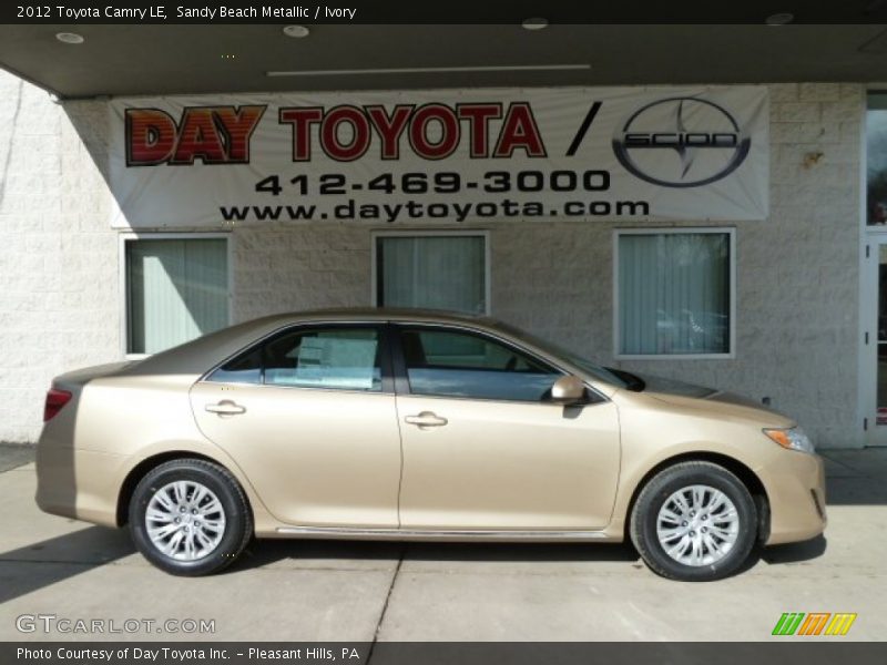 Sandy Beach Metallic / Ivory 2012 Toyota Camry LE