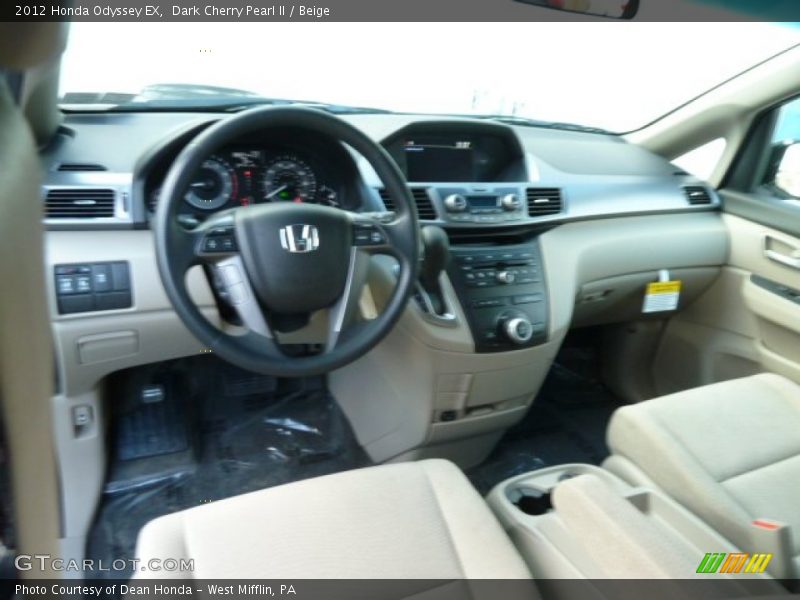 Dark Cherry Pearl II / Beige 2012 Honda Odyssey EX